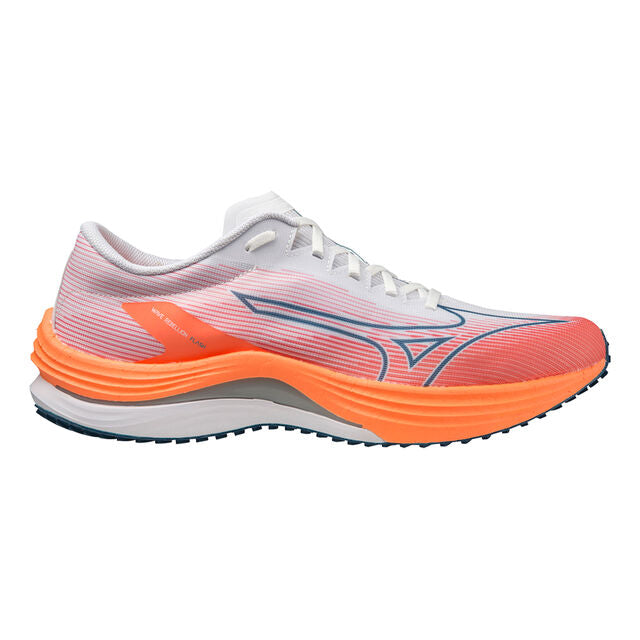 Men's Mizuno Wave Rebellion Flash, White/Silver, 10 D Medium