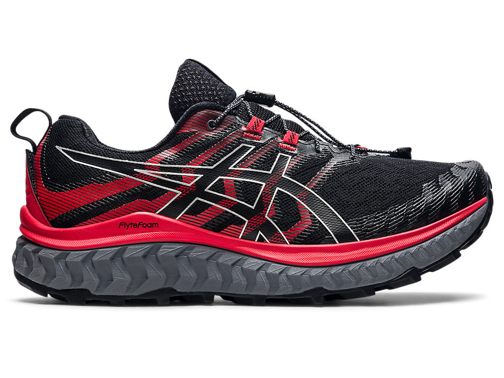 Men's Asics Trabuco Max, Black/Electric RED, 12.5 D Medium