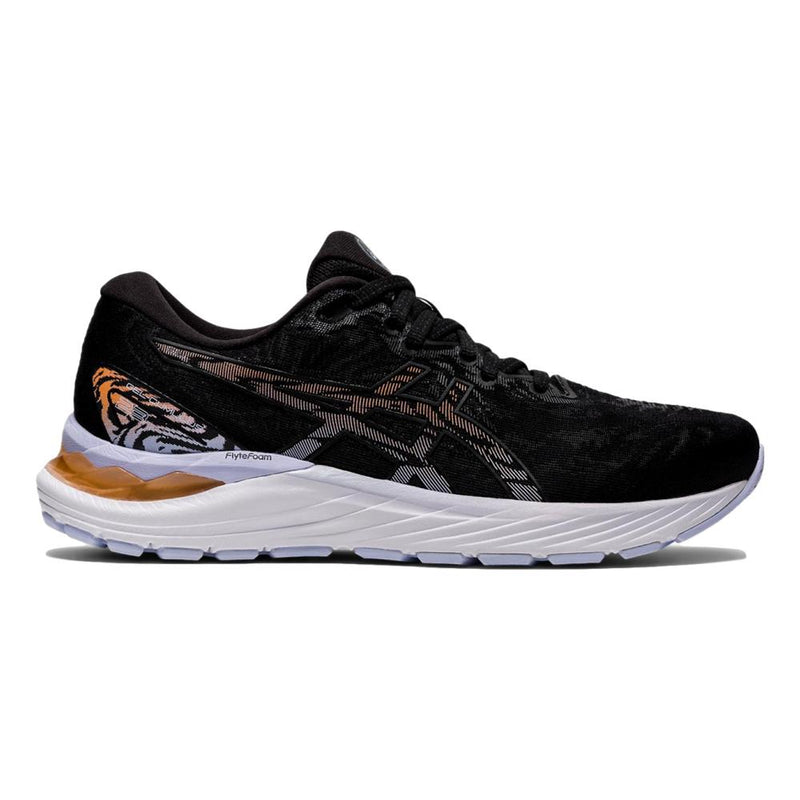 Women's Asics Gel-Cumulus 23, Black/Sun Peach, 9 D Wide