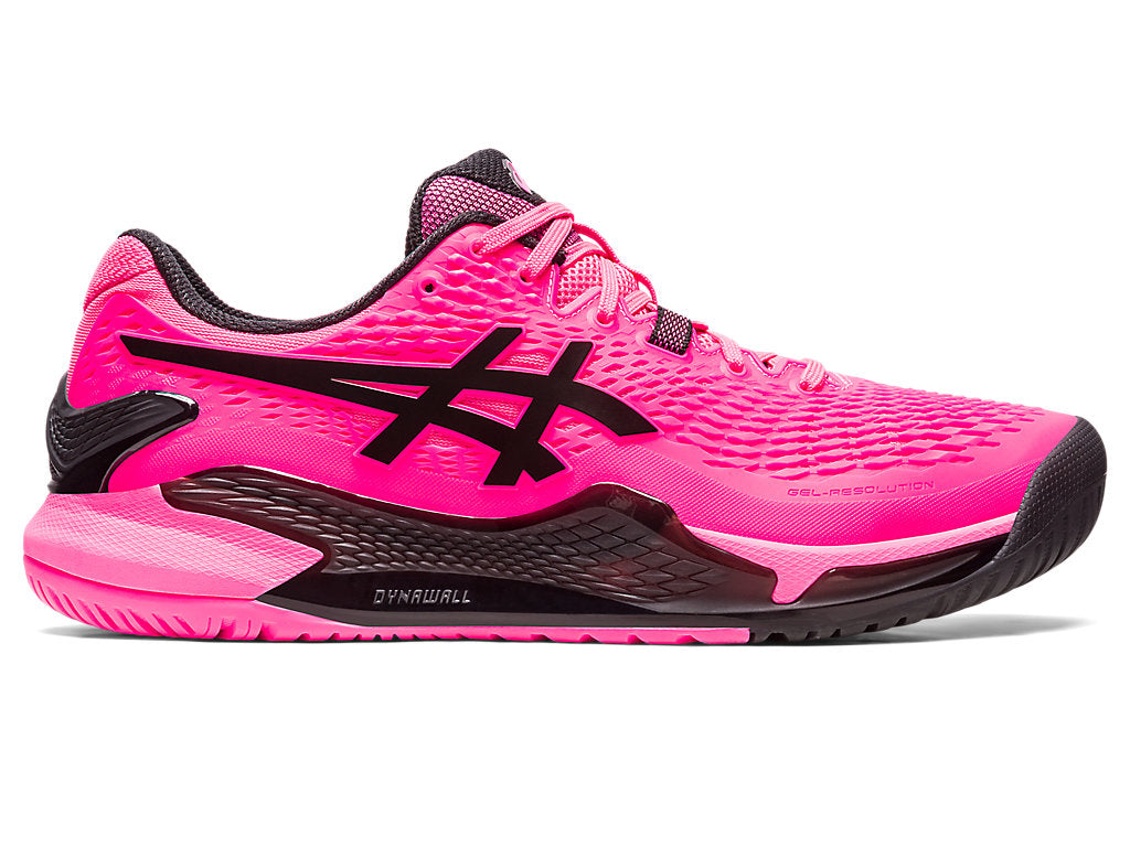 Men's Asics Gel-Resolution 9, Hot Pink/Black, 9.5 D Medium