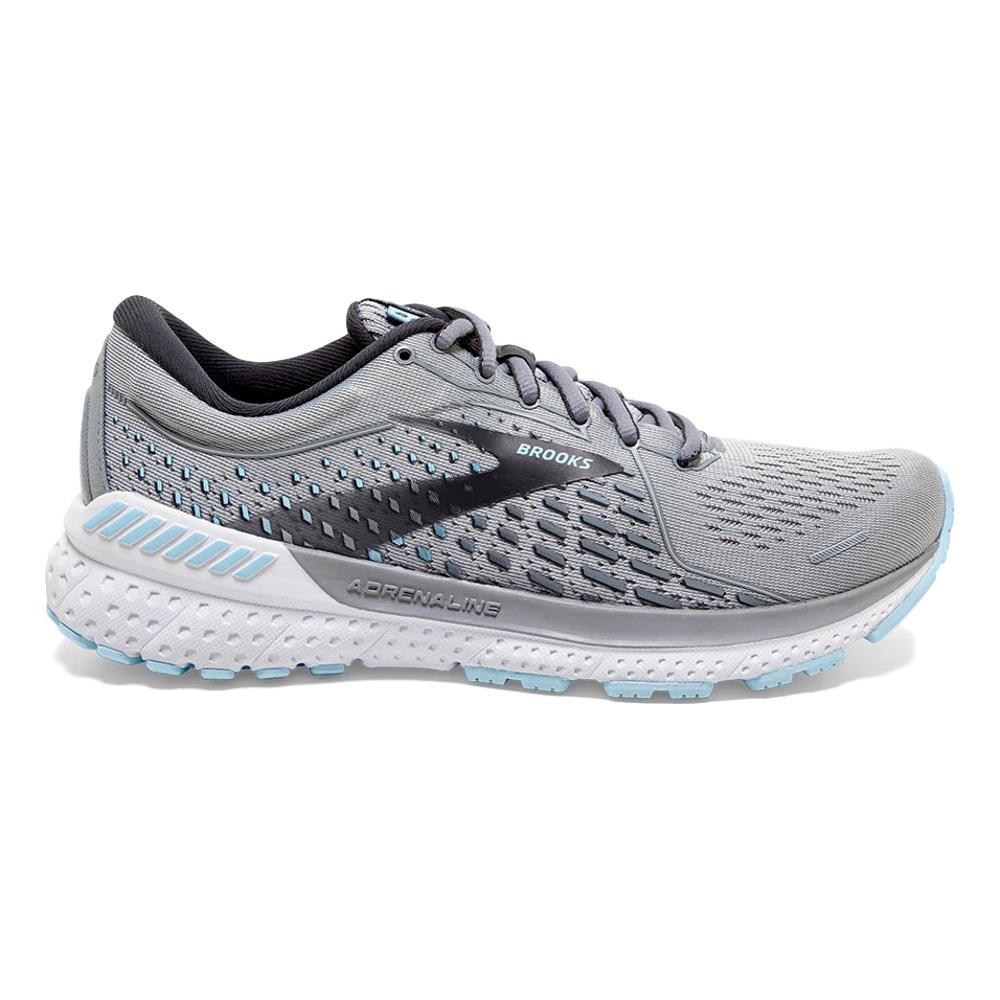 Women's Brooks Adrenaline GTS 21, Grey/Light Blue, 6 B Medium