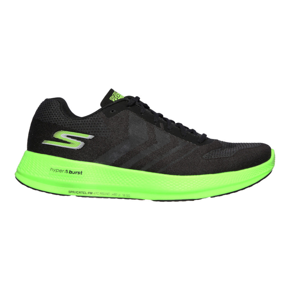 Men's Skechers Go Run Razor 3+, Black/Green, 12 D Medium