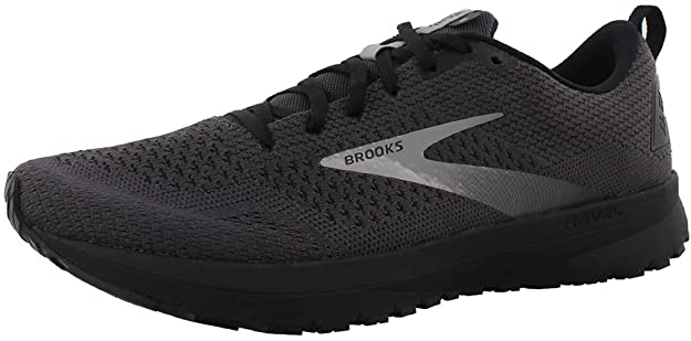 Men's Brooks Revel 4, Grey/Black, 9.5 D Medium