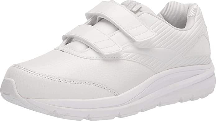 Women's Brooks Addiction Walker V-Strap 2, White, 8.5 D Wide