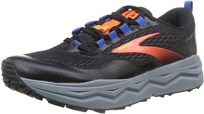 Men's Brooks Caldera 5, Black/Orange/Blue, 8 D Medium