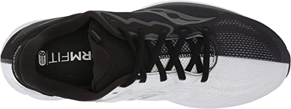 Men's Saucony Ride 14, Black/White, 12 D Medium
