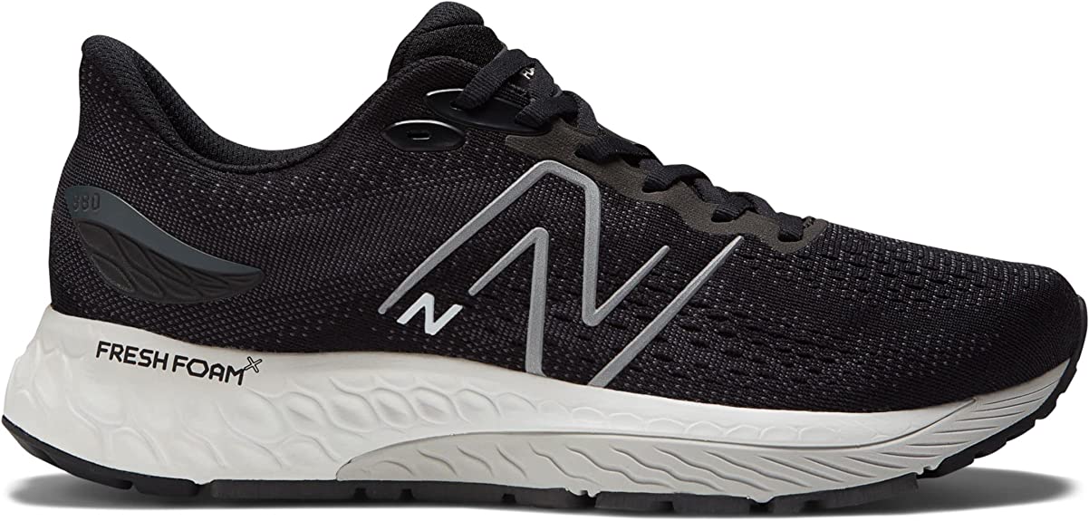 Men's New Balance Fresh Foam X 880v12, Black/Lead, 13 4E Extra Wide
