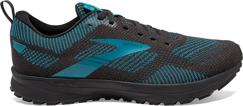 Men's Brooks Revel 5, Black/Ebony/Crystal Teal, 10.5 D Medium