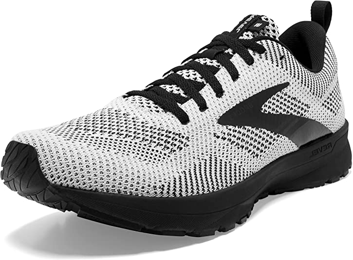 Men's Brooks Revel 5, White/Black, 9.5 D Medium