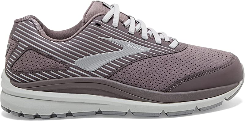 Women's Brooks Addiction Walker Suede, Shark/Alloy/Oyster, 11.5 B Medium