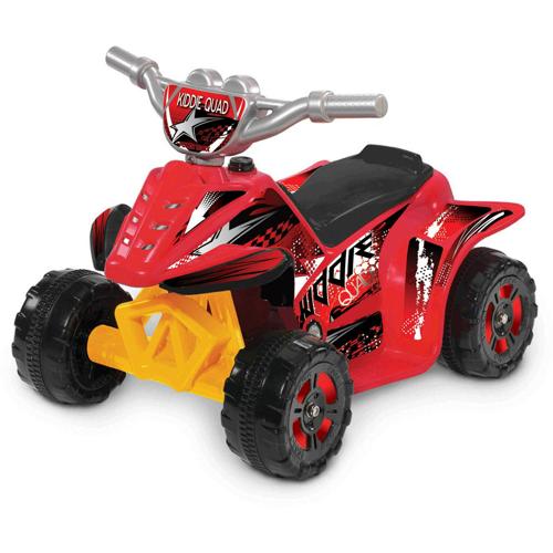 6V Kiddie Quad Battery-Powered Ride-On, Red