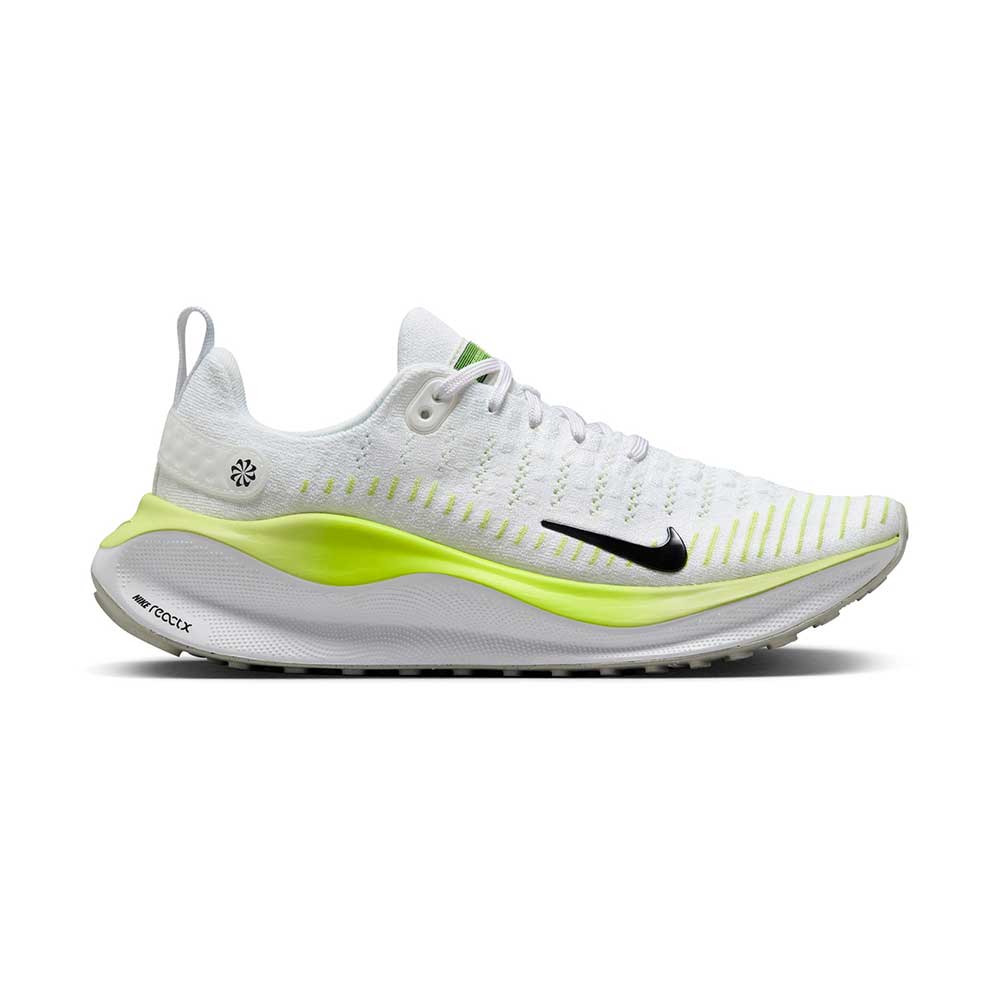 Women's Nike React InfinityRN 4, White/Black-LT Lemon Twist, 8 B Medium