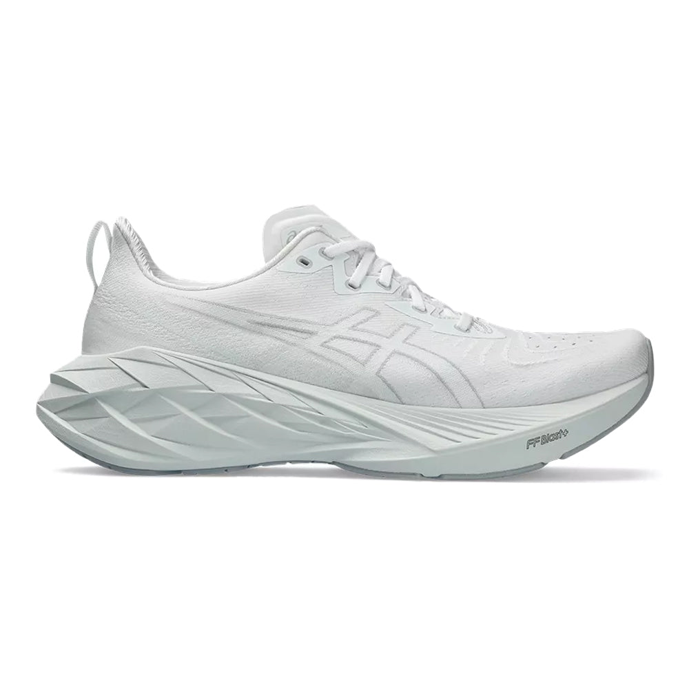 Men's Asics Novablast 4, White/Pale Mint, 11 D Medium