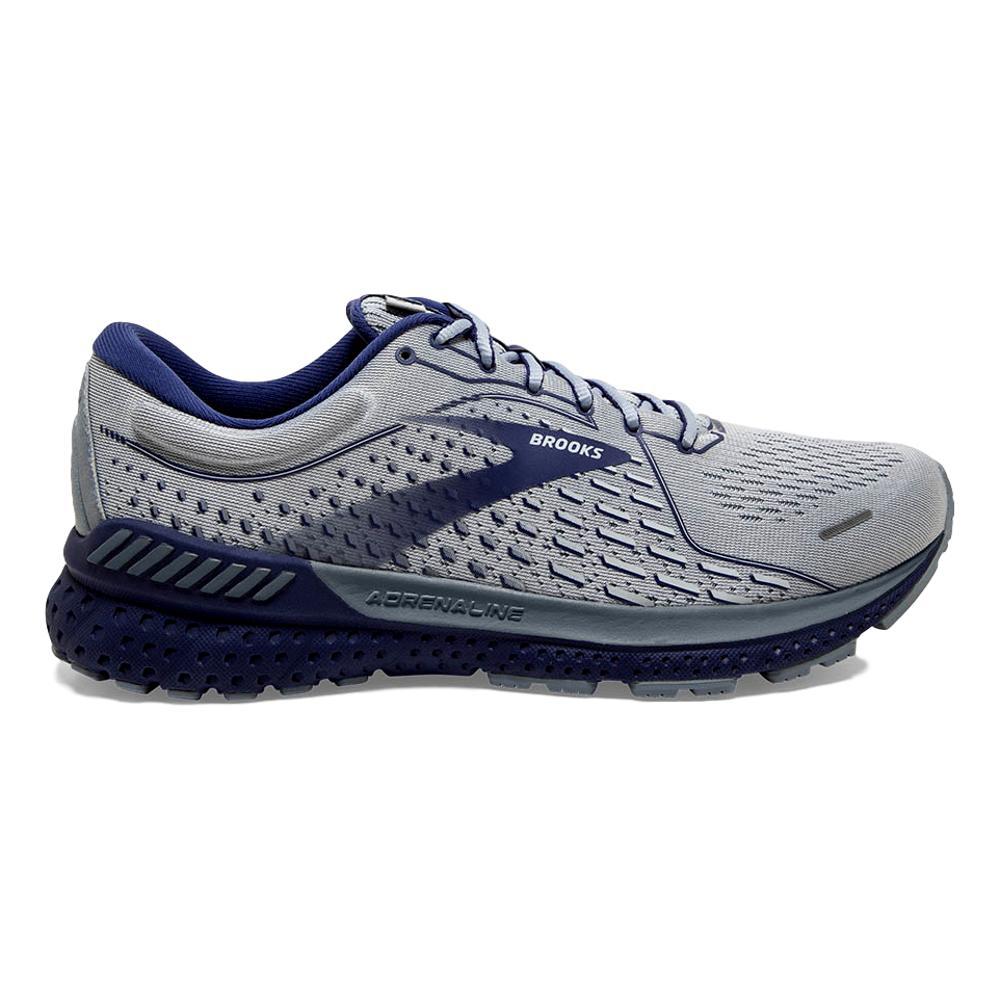 Men's Brooks Adrenaline GTS 21, Grey/Tradewinds/Deep Cobalt, 10.5 D Medium