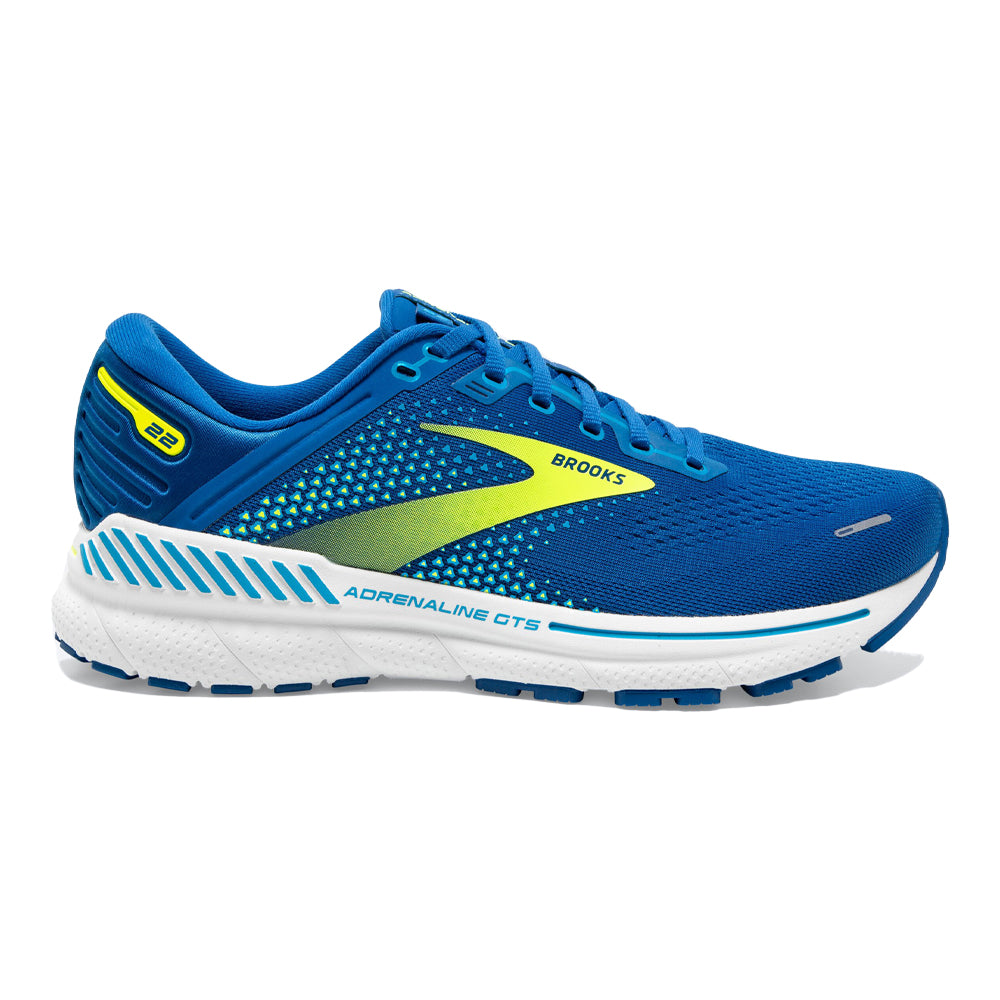Men's Brooks Adrenaline GTS 22, Blue/Nightlife/White, 8.5 D Medium