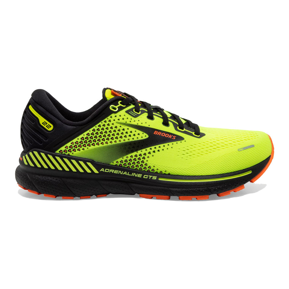 Men's Brooks Adrenaline GTS 22, Nightlife/Black/Flame, 15 D Medium