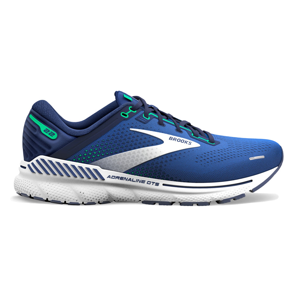Men's Brooks Adrenaline GTS 22, Surf the Web/Blue/Irish Green, 14 D Medium