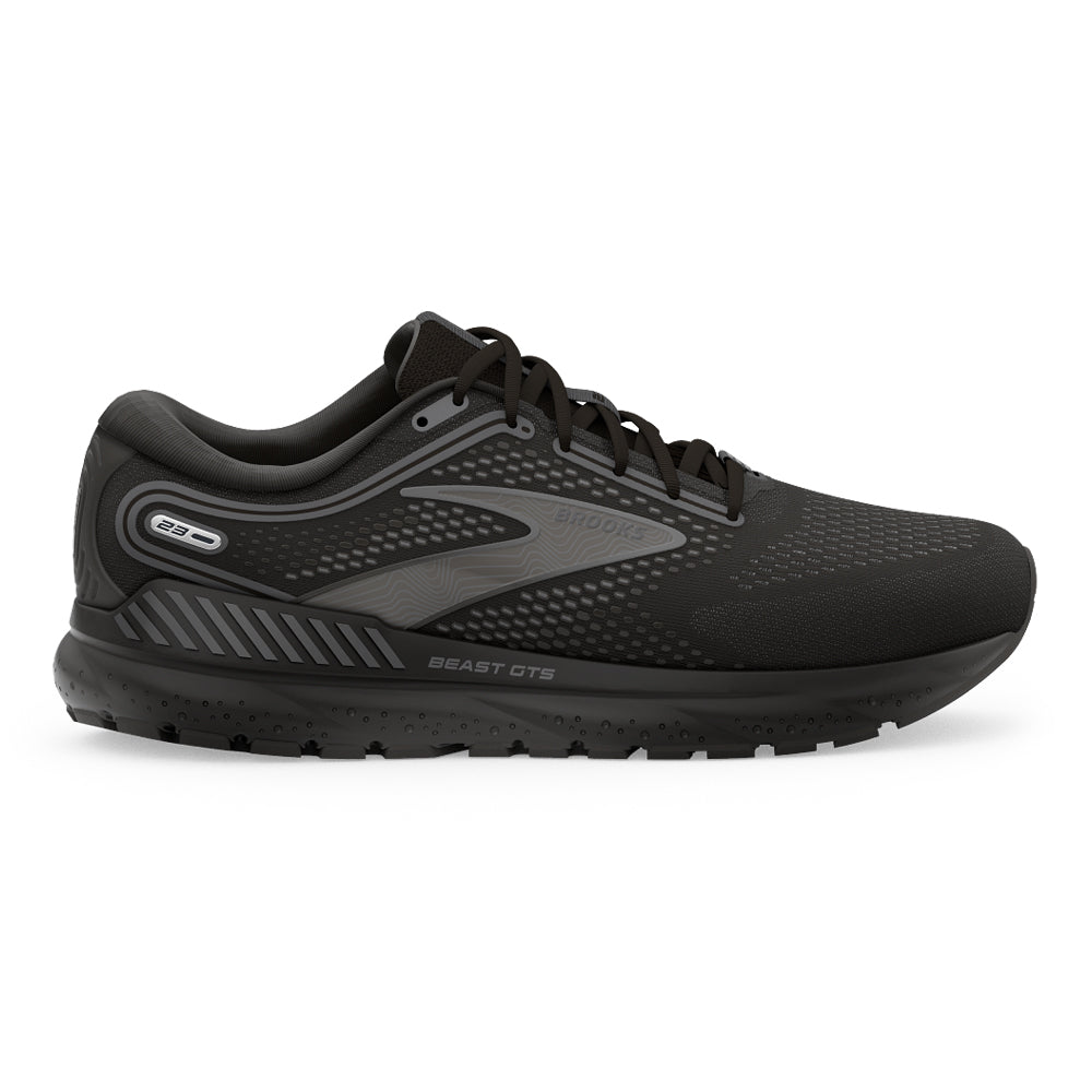 Men's Brooks Beast GTS 23, Black/Gunmetal, 12 D Medium