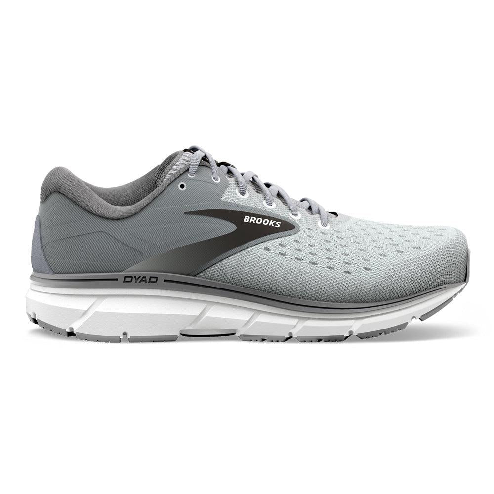 Men's Brooks Dyad 11, Grey/Black/White, 9.5 2E Wide