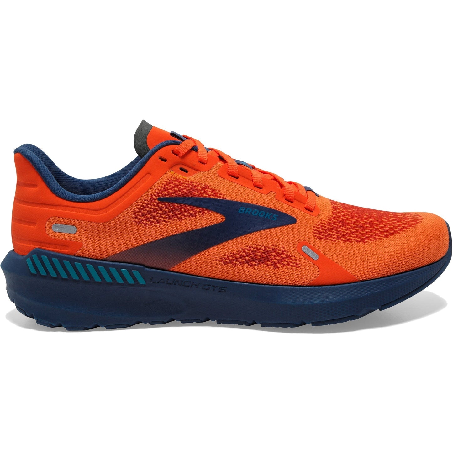 Men's Brooks Launch GTS 9, Flame/Titan/Crystal Teal, 13 D Medium
