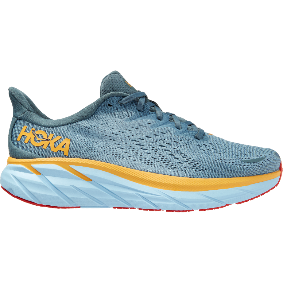 Men's Hoka One One Clifton 8, Goblin Blue/Mountain Spring, 11.5 D Medium