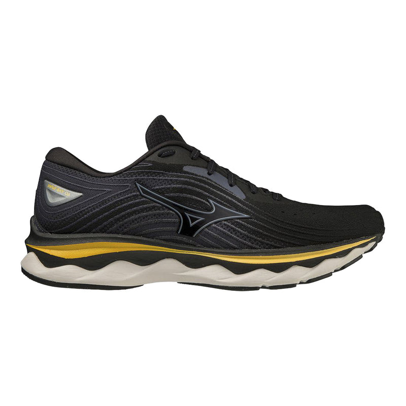 Men's Mizuno Wave Sky 6, Black/Tradewinds, 12.5 D Medium
