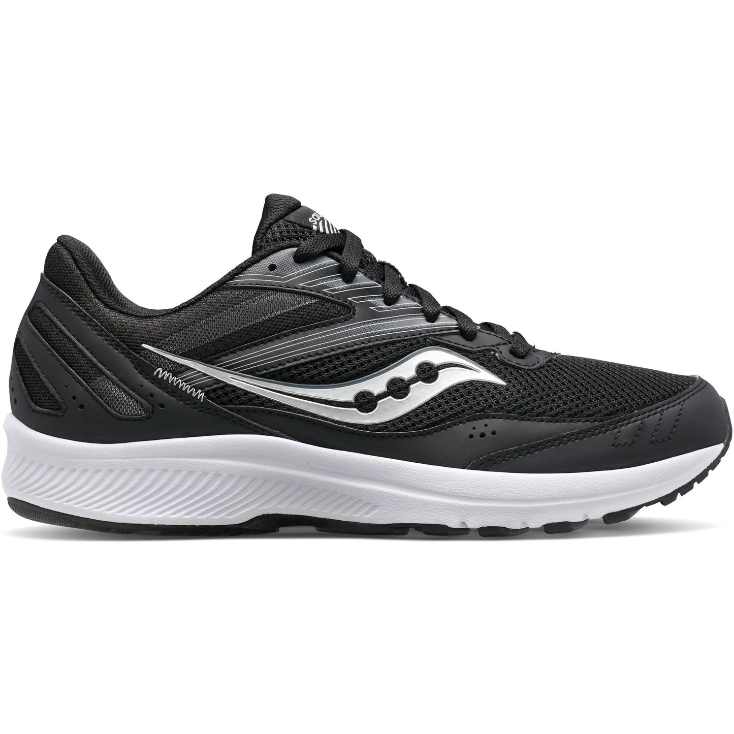 Men's Saucony Cohesion 15, Black/White, 9 2E Wide
