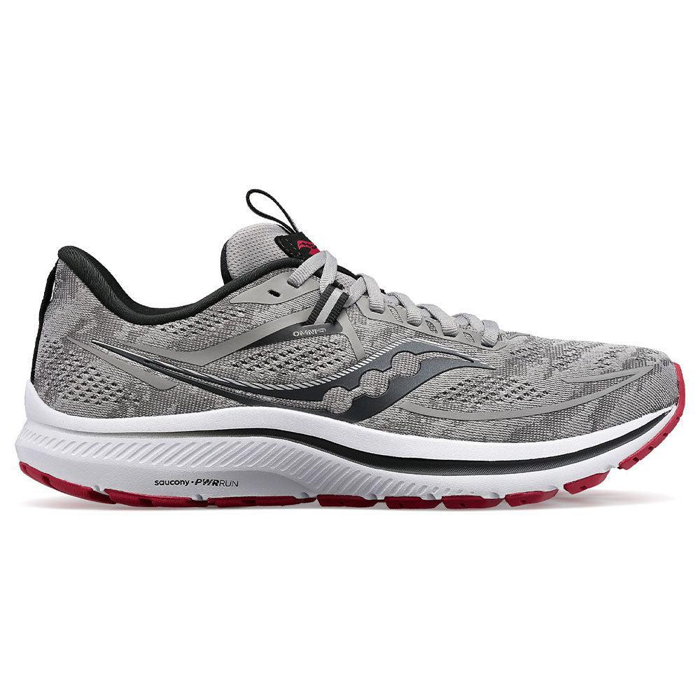 Men's Saucony Omni 21, Alloy/Garnet, 13 2E Wide