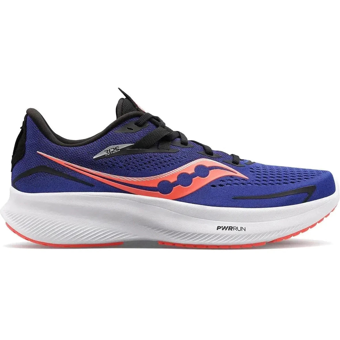 Men's Saucony Ride 15, SAPPHIRE/VIZIRED, 12.5 D Medium