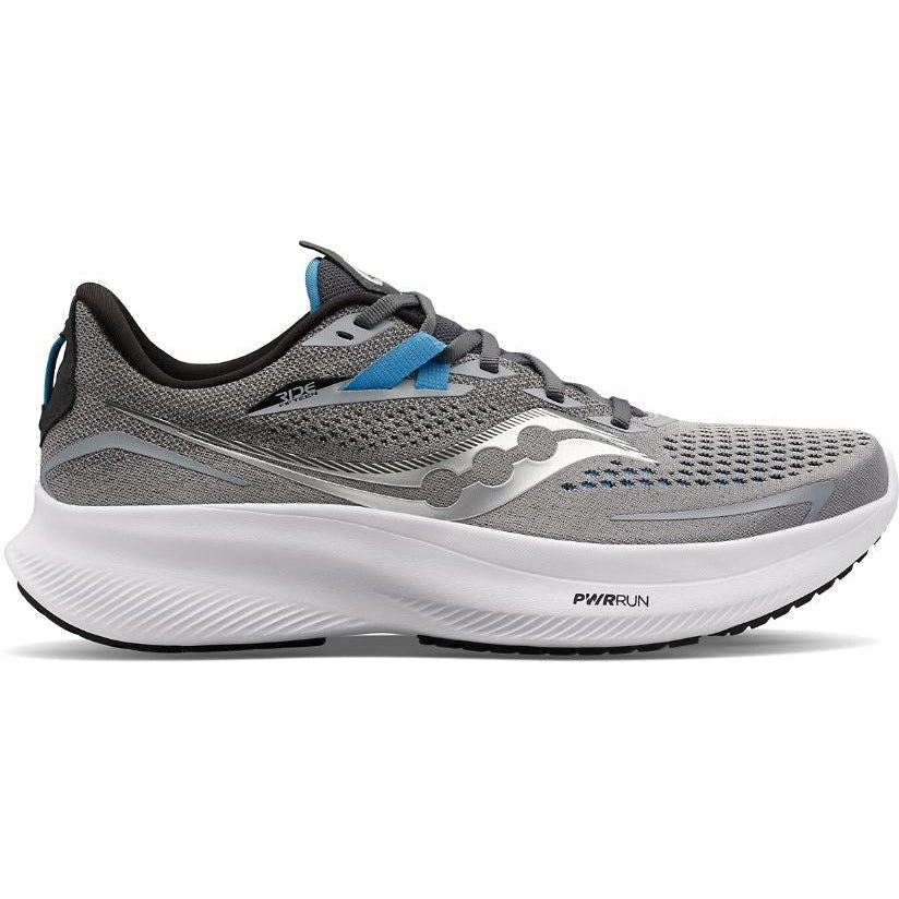 Men's Saucony Ride 15, Alloy/Topaz, 9.5 D Medium