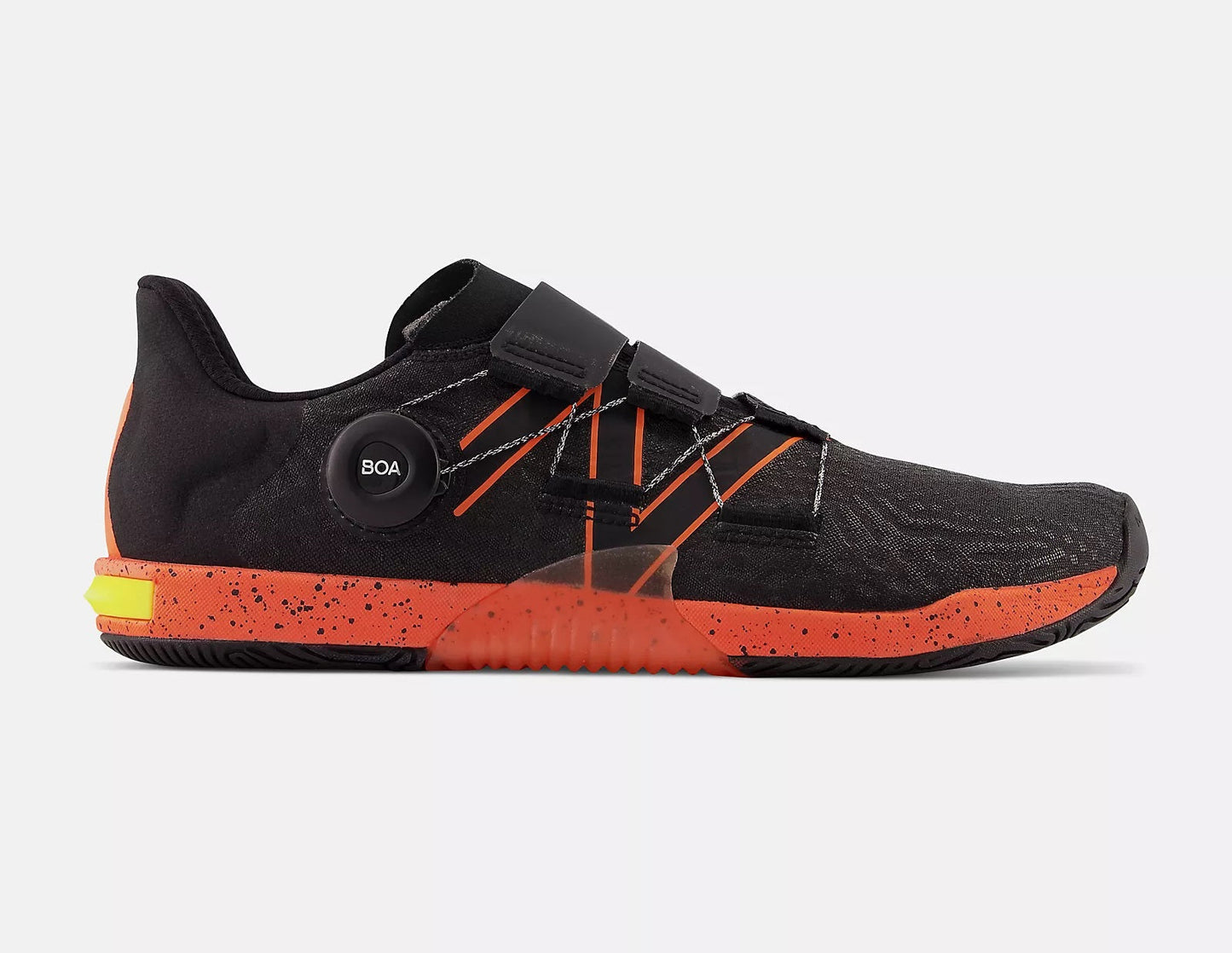 Men's New Balance Minimus TR BOA, Blacktop/Blaze Orange, 10 2E Wide