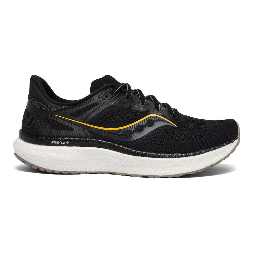 Men's Saucony Hurricane 23, Black/Gold, 9.5 2E Wide