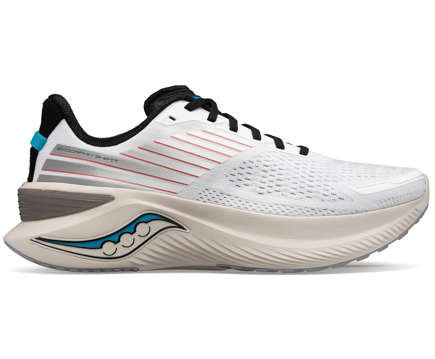 Men's Saucony Endorphin Shift 3, White/Sand, 9.5 D Medium