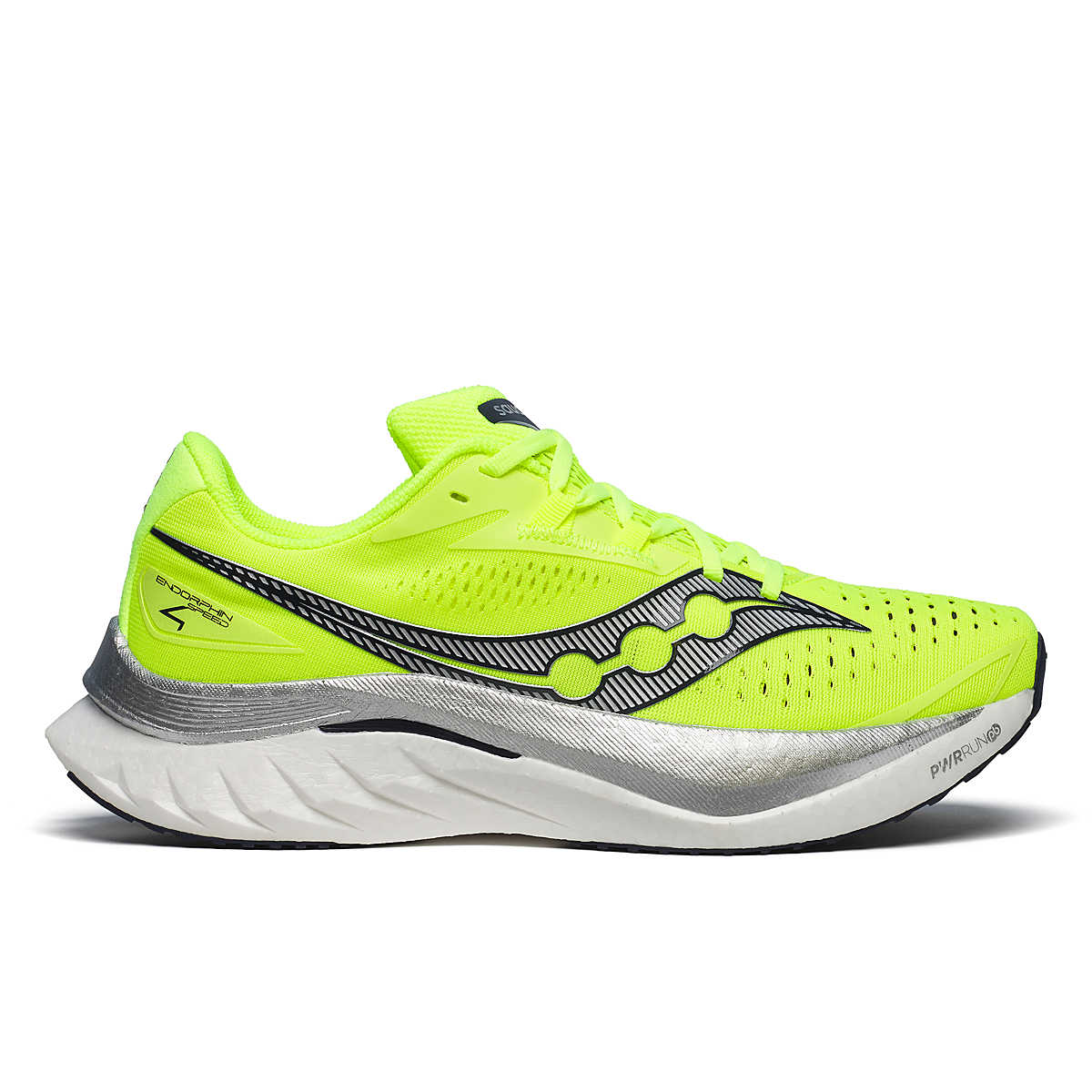 Men's Saucony Endorphin Speed 4, Citron/Navy, 9.5 D Medium