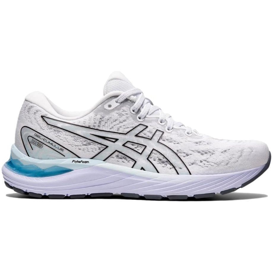 Women's Asics GEL-Cumulus 23, White/Black, 8 B Medium