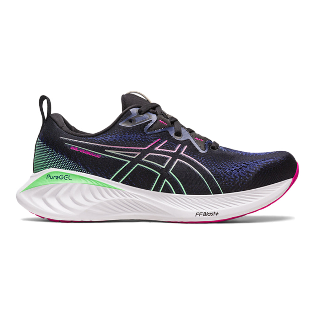 Women's Asics Gel-Cumulus 25, Black/Pink Rave, 8 B Medium