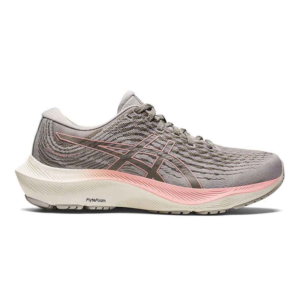 Women's Asics GEL-Kayano Lite 3, Oyster Grey/Frosted Rose, 7 B Medium