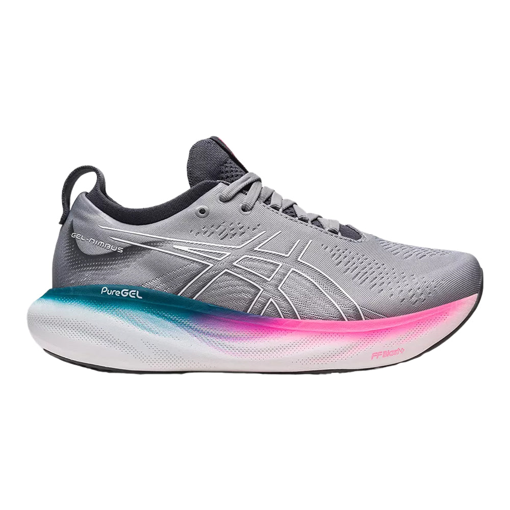 Women's Asics Gel-Nimbus 25, Sheet Rock/White, 7 D Wide