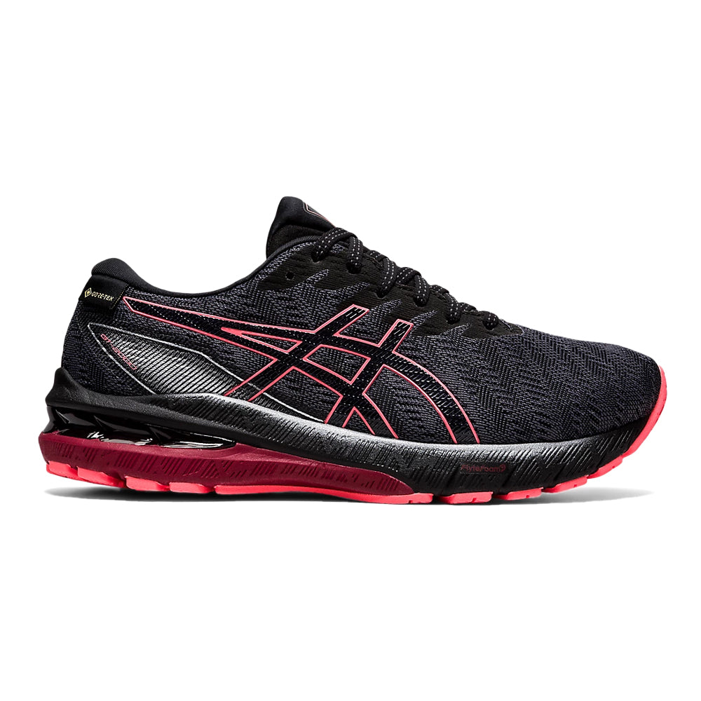 Women's Asics GT-2000 10 GTX, Grey/Blackened Pearl/Black, 8.5 B Medium