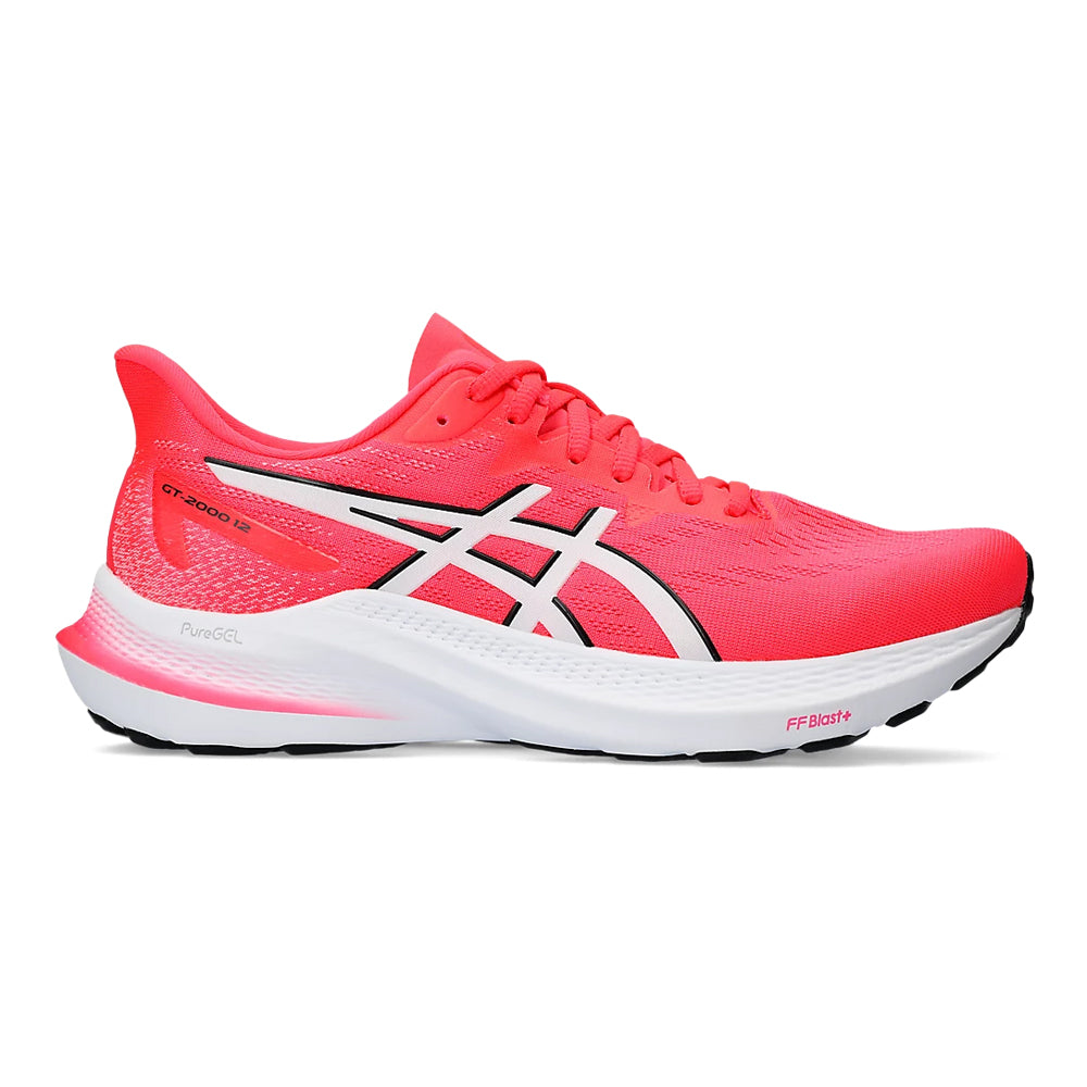 Women's Asics GT-2000 12, Diva Pink/White, 9 B Medium