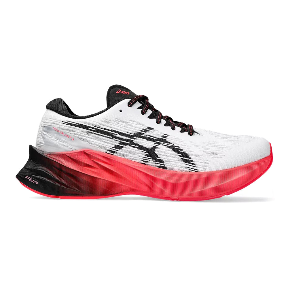 Women's Asics Novablast 3, White/Black, 9.5 B Medium