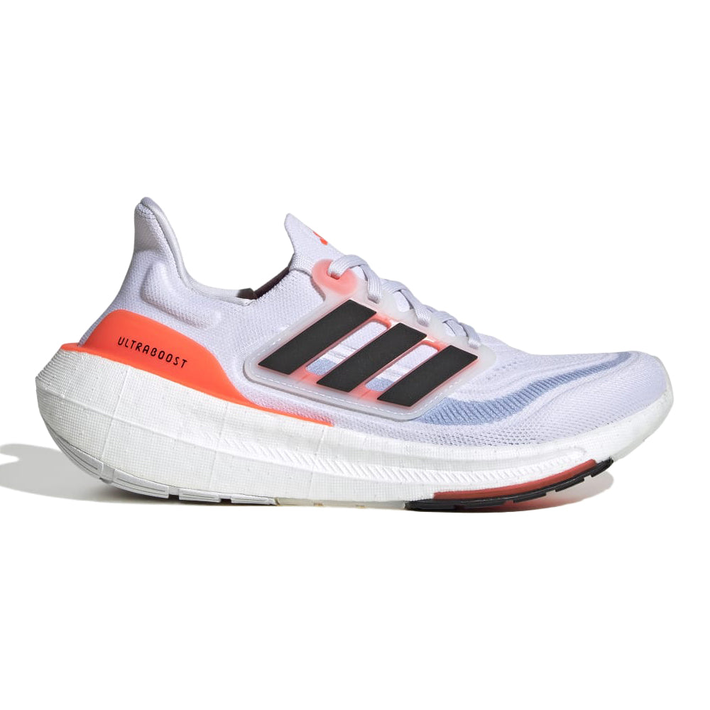 Women's Adidas Ultraboost Light, Cloud White/Core Black/Solar Red, 7.5 B Medium