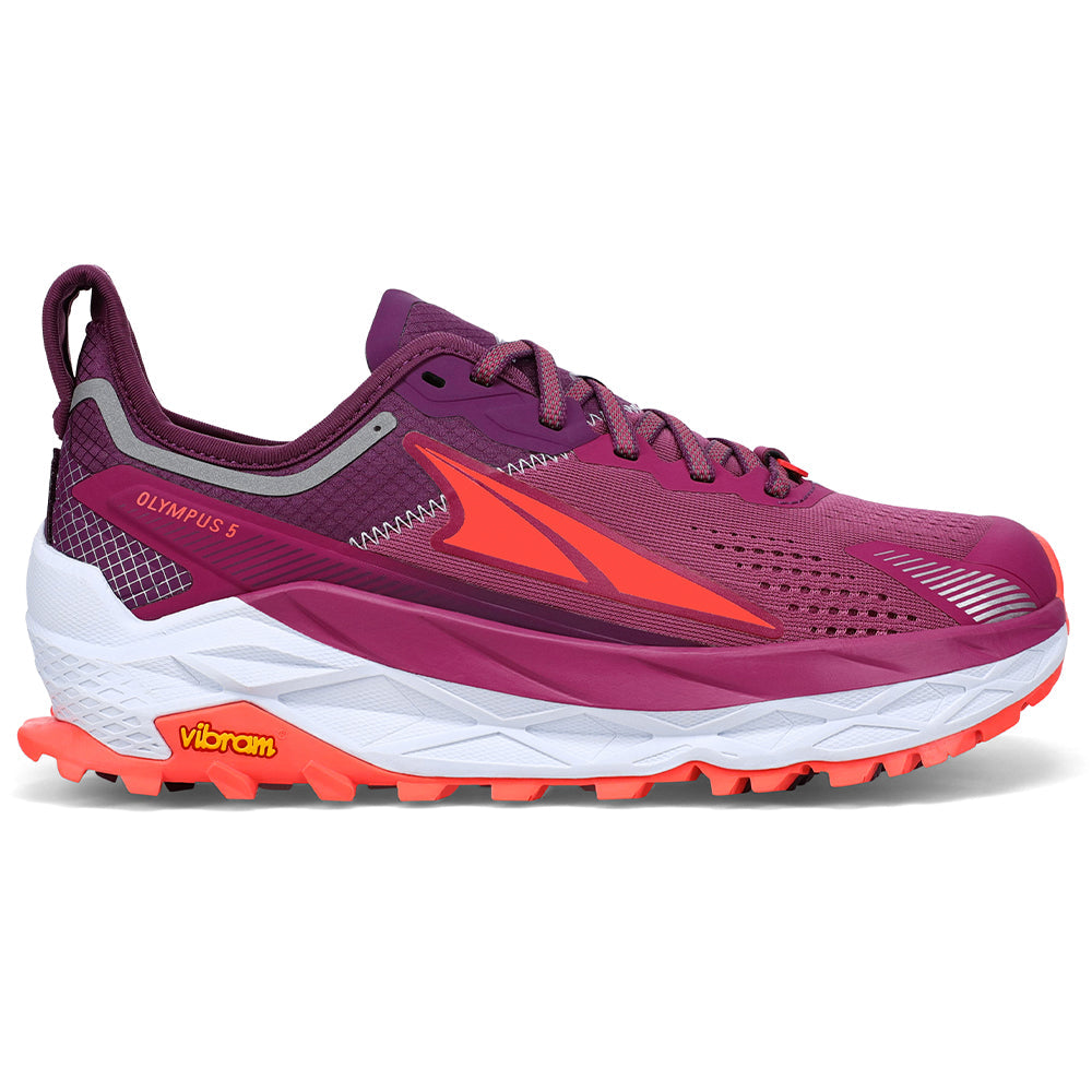Women's Altra Olympus 5, Purple/Orange, 10 B Medium