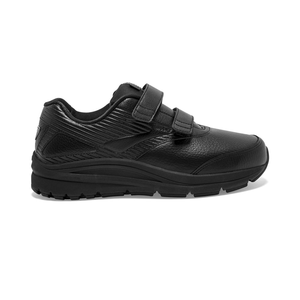 Women's Brooks Addiction Walker V-Strap 2, Black/Black, 10 2E Extra Wide