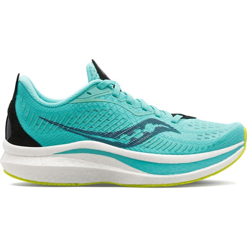 Women's Saucony Endorphin Speed 2, COOL MINT/ACID, 8.5 B Medium