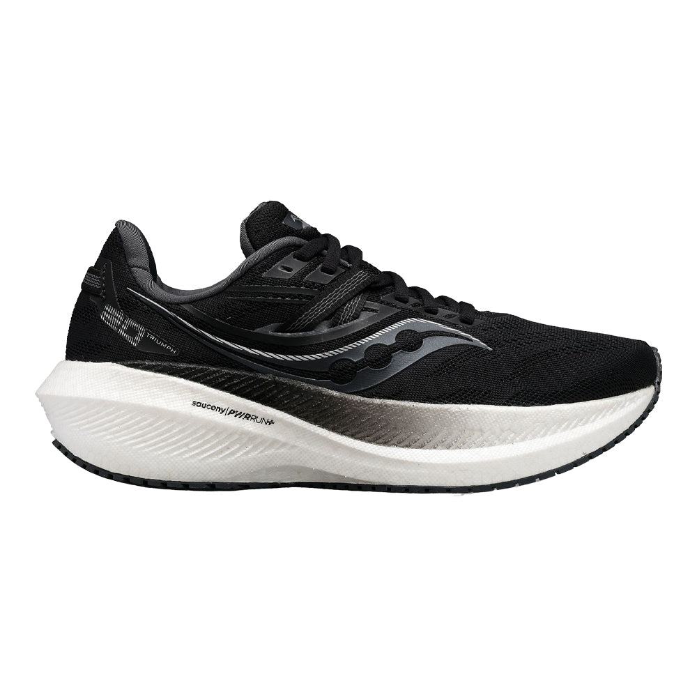 Women's Saucony Triumph 20, Black/White, 8.5 B Medium