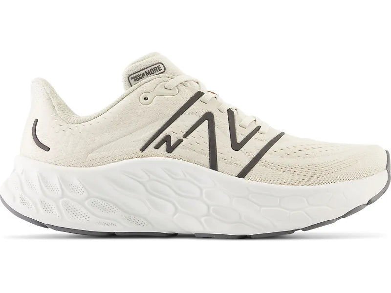 Men's New Balance Fresh Foam X More v4, Timberwolf/Black Metallic, 10.5 D Medium