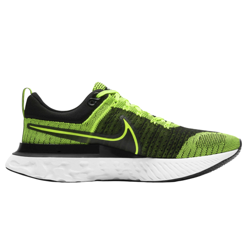 Men's Nike React Infinity Run Flyknit 2, Volt/Volt-Black, 10.5 D Medium