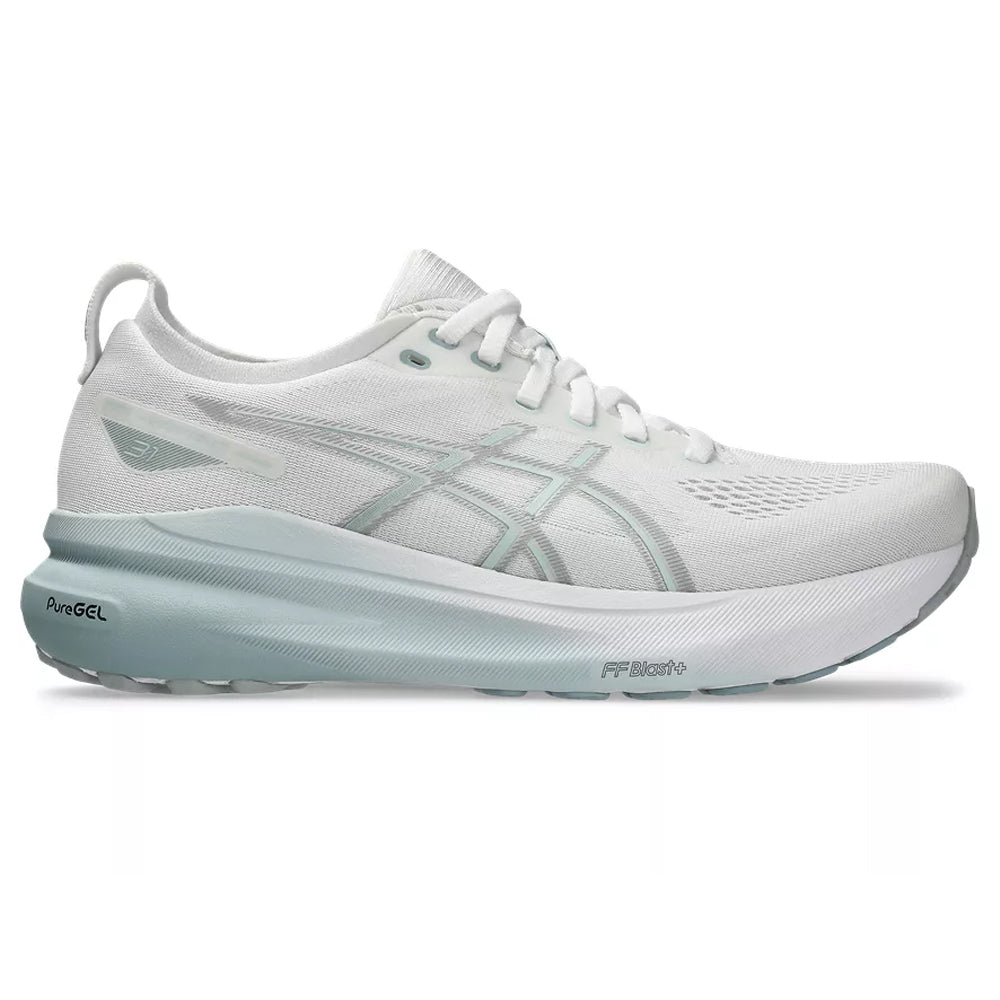 Women's Asics GEL-Kayano 31, White/Dolphin Grey, 7 B Medium