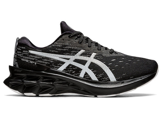 Men's Asics Novablast 2, Black/Pure Silver, 11 D Medium